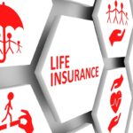 life insurance in red letters